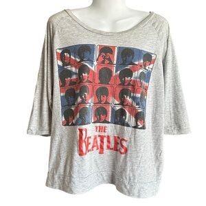 The Beatles Gray quarter Sleeve Tee